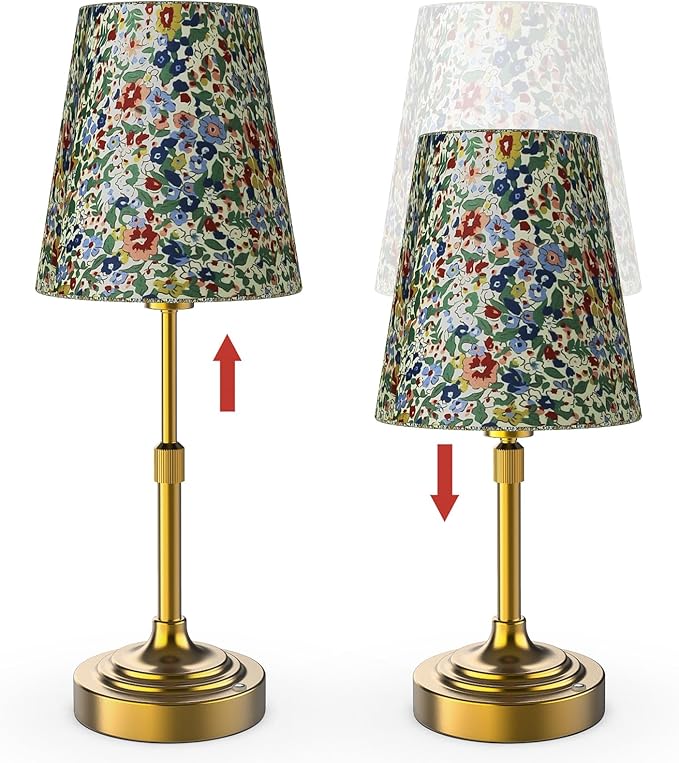 Scalable Portable Cordless Table Lamp, Built in Rechargeable Battery, 2700-6000k Color Temperature, Fully Dimmable, Ambient Light for Patio, Restaurant, Bar, Bedroom, Dining (Flower) - Bloomnest