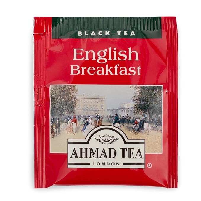 Ahmad Tea Black Tea, English Breakfast Teabags individually wrapped in foil, 100 ct - Caffeinated & Sugar-Free - Bloomnest