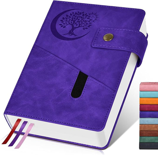 365 Page Thick Lined Journal Notebook for Men Women, A5 Leather Journals for Writing, Hardcover Notebooks for Work, School, Note Taking,Travel, Business,Personal Diary, College Ruled 5.9" x 8.4" - Bloomnest