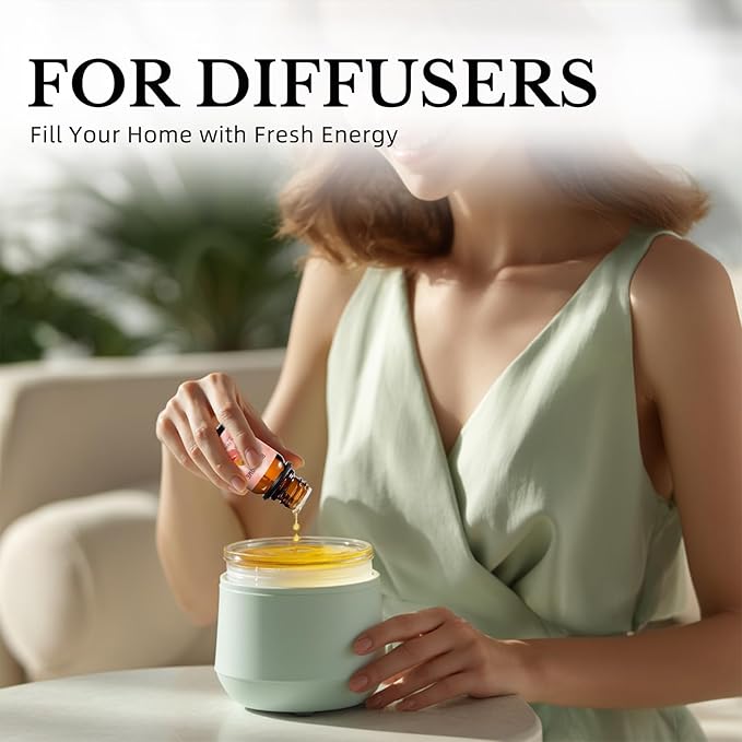Fresh Essential Oils Set – 8 Pcs Uplifting Aromatherapy Oils for Diffuser | Purifying Scents for Home,Fragrance Oil for Candle, Aromatherapy Gift Set | Lemon, Peppermint, Rosemary, Eucalyptus & More - Bloomnest