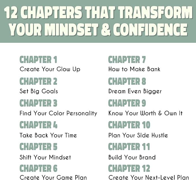 Know Your Worth Workbook by Angie Bellemare: Transformational Self-Growth & Mindset Journal for Women | 277-Page Full-Color Hardcover with 12 Chapters + 31-Day Challenge | Vegan Pebble-Leather Edition - Bloomnest