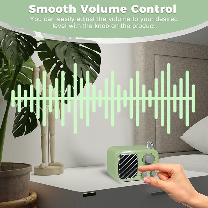 Vintage Style White Noise Machine with 16 Soothing Sounds – Portable Sleep Sound Device with Timer & Adjustable Volume for Baby, Kids, Adults, Travel & Office (Sprout Green, Portable) - Bloomnest