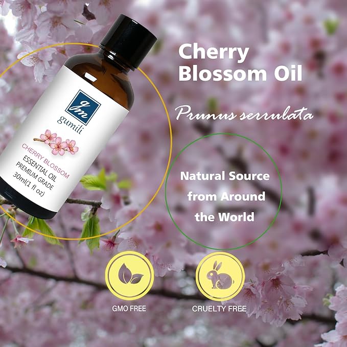 Cherry Blossom Essential Oil, Home Fragrance Oil, Scent Oils for Candle Making, Soap, Dryer Balls, Diffusers, Laundry, Slime -1 oz /30ml - Bloomnest
