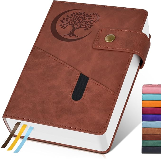 365 Page Thick Lined Journal Notebook for Men Women, A4 Large Leather Journals for Writing, Hardcover Notebooks for Work, School, Note Taking, Business, Travel Diary, College Ruled 8.5" x 11" - Bloomnest