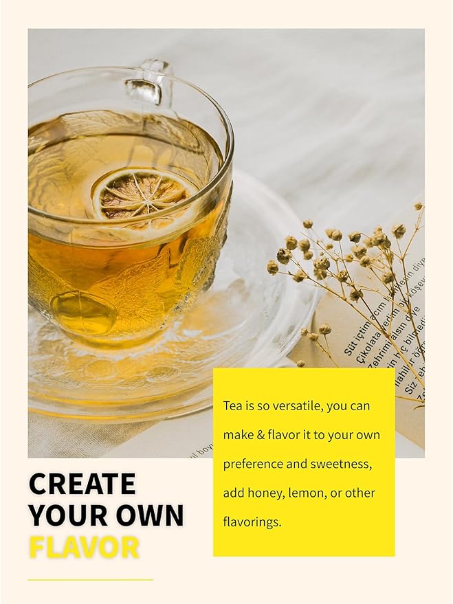 TeeLux Chamomile Tea Bags, 1.5g/bag, Pure Natural Chamomile Flowers Herbal Tea, Caffeine Free, 100 Count - Bloomnest