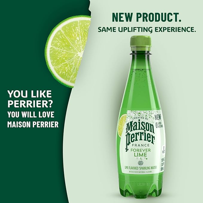 Maison Perrier Forever Lime Flavored Sparkling Water, 16.9 Fl Oz Plastic Water Bottles, 6 Count 101.406 fl oz - Bloomnest