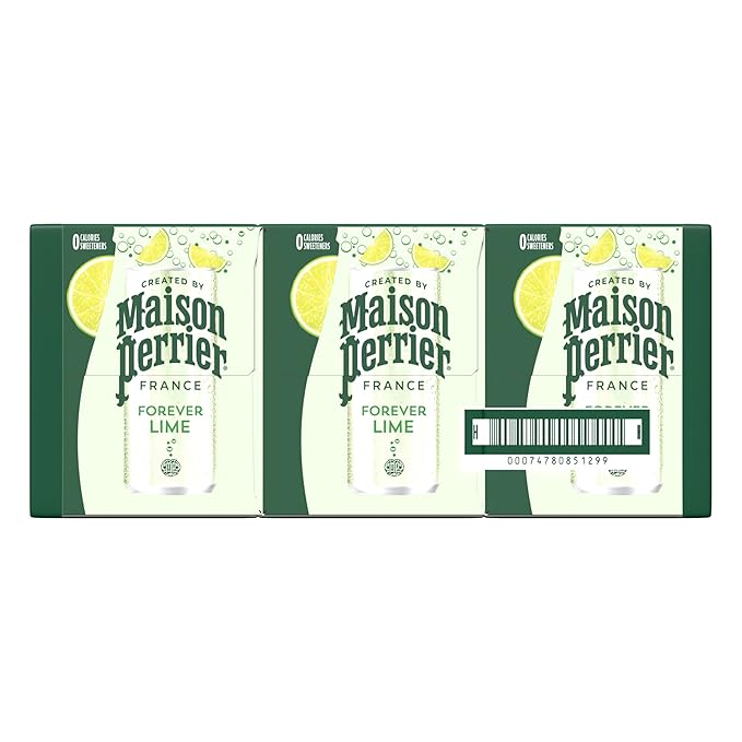 Maison Perrier Forever Lime Flavored Sparkling Water, 11.15 Fl Oz Cans, 8 Count, 3 Pack - Bloomnest