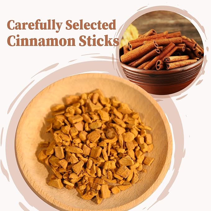 FullChea - Cinnamon Tea bags, 50 Teabags - Natural Cinnamon Sticks Tea for Relaxation - Caffeine-free - Support Better Sleep - Bloomnest