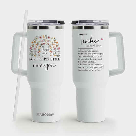 Teacher Appreciation Gifts - for Women Best from Student Christmas Coffee Mug Insulated Cup Stainless Steel 40oz Tumbler with Handle