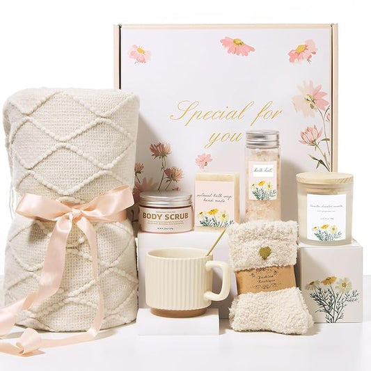 Gift Basket for Women, Valentine's Day Birthday Gifts for Women,Spa Care Package, Self Care, Sympathy Gift Baskets Thinking of You for Mom, Sister, Wife - Bloomnest