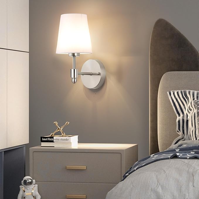 Battery Operated Wall Sconces Set Of 2, Wireless Battery Wall Light With 10000mAh RGB Rechargeable Magnetic Bulb, Rechargeable Wall Sconce With Remote Control For Bedroom, No Electrician Required - Bloomnest