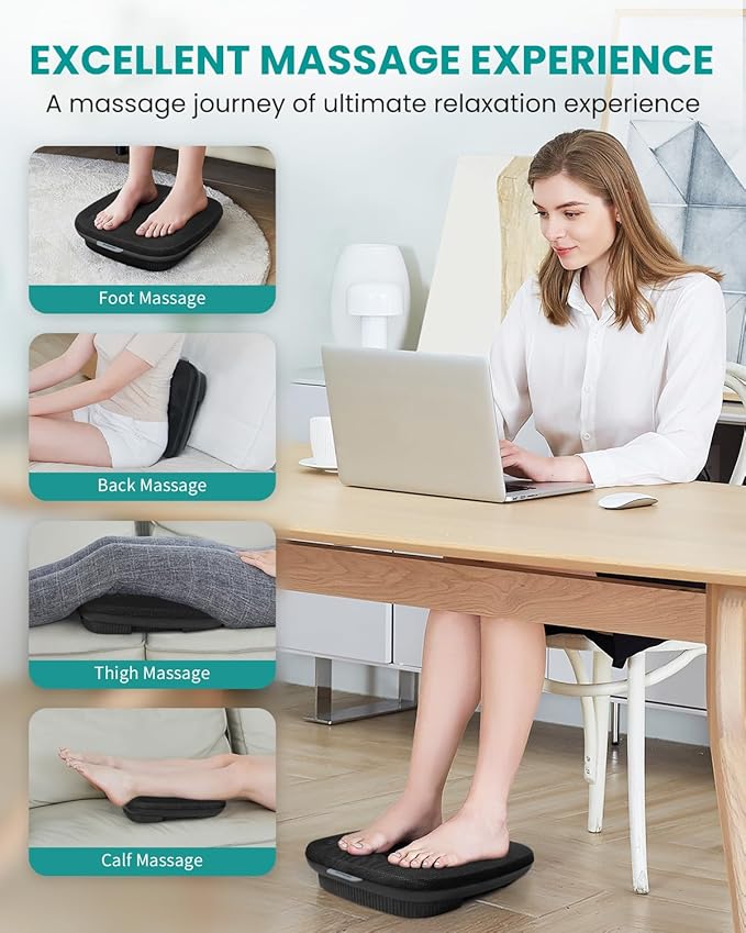 Nekteck Shiatsu Foot Massager with Heat, FSA Eligible Electric Kneading Feet Massage Machine for Plantar Fasciitis Pain Relief, Built-in Infrared Heat Function for Home and Office Relax, HSA Eligible - Bloomnest
