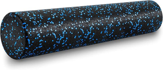 ProsourceFit High Density Foam Rollers 12 - inches Long, Firm Full Body Athletic Massage Tool for Back Stretching, Yoga, Pilates, Post Workout Muscle Recuperation, Black/Blue - Bloomnest