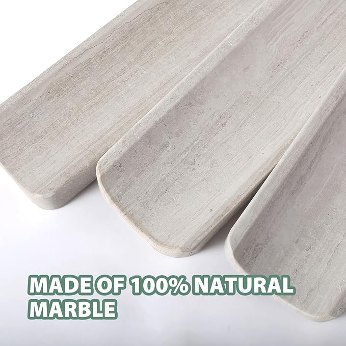 Koville Natural Marble Incense Holder, Incense Holders for Sticks, Incense Burner Holder, Ideal for Meditation and Relaxing, Easy to Clean(White Wooden) - Bloomnest