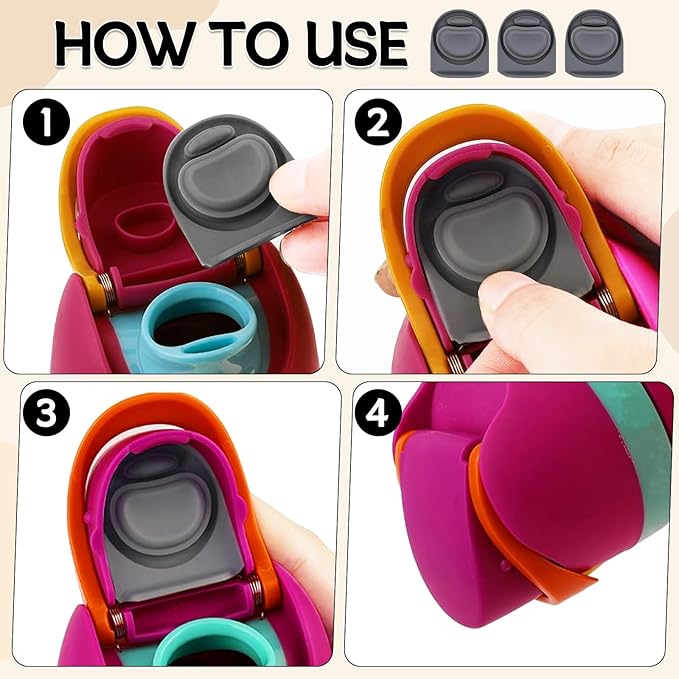 3pcs Replacement Rubber Stopper Seal Compatible with Owala FreeSip 24oz 32oz,Water Bottle Lid Cap Silicone Seal Parts for Owala 16/19/24/32/40oz Spout Gasket Mouthpiece Piece Accessories F1 Frokolla