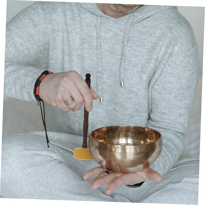 BESPORTBLE 1Pc Durable Singing Bowl Stick Mallet for Meditation and Sound Therapy Lightweight Yellow Bowl Mallet present for Buddha Music Lovers and Personal Collection - Bloomnest