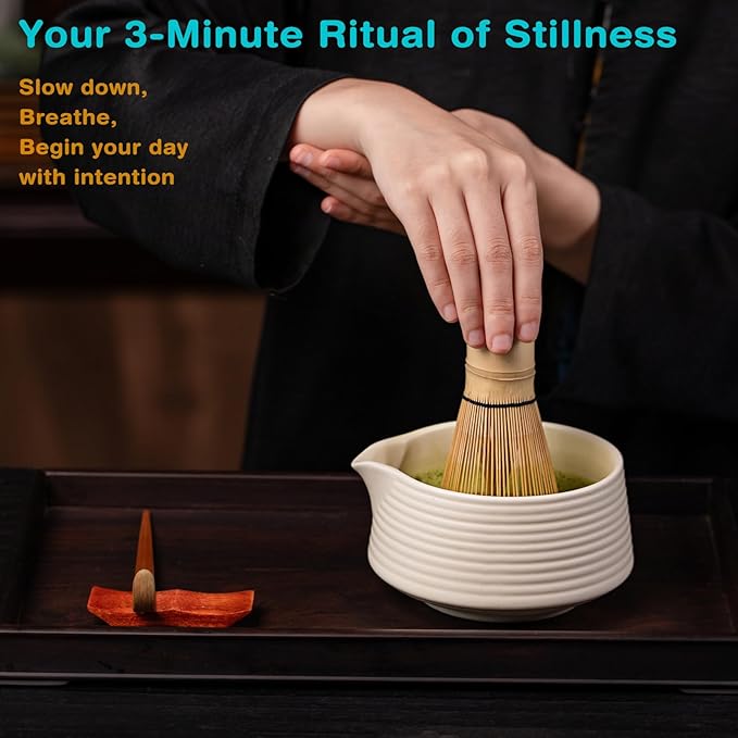 Premium Matcha Ceremony Set – Complete 9-Pcs Ritual Kit – Presented in Luxury Magnetic Gift Box, Perfect for Gifting or Self-Care (White) - Bloomnest