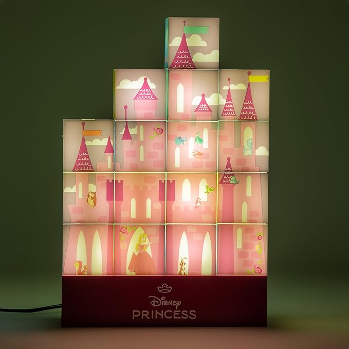 Paladone Disney Princess Castle Light, Officially Licensed Building Blocks Lamp, Gifts for Girls, Bedroom Décor, Pop Culture Merchandise - Bloomnest