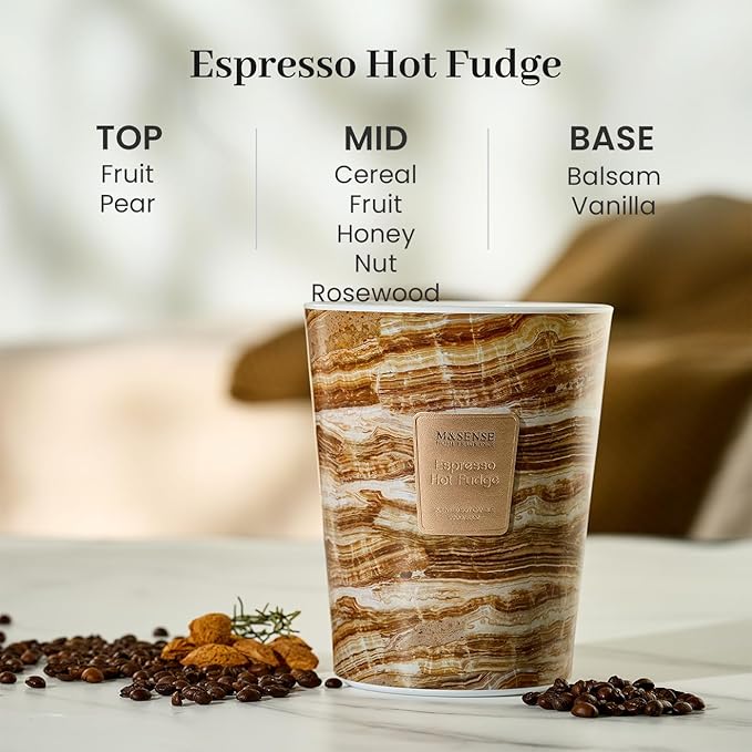 M&SENSE EspressHotFudge Scented Candles for Home, 3-Wick Highly Scented Jar Candles, Extra Large Candle 35 Oz 150 Hours Long Lasting Burning, Relaxing Aromatherapy Candle for Stress Relief, Meditation - Bloomnest