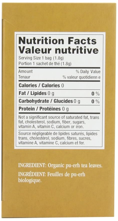 Imperial Organic Tea, Pu-Erh, 18 Tea Bags (Pack of 4) - Bloomnest