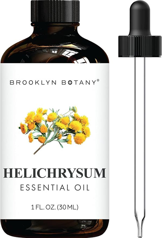 Brooklyn Botany Helichrysum Essential Oil - 100% Pure and Natural - Premium Grade Oil with Dropper - for Aromatherapy and Diffuser - 1 Fl Oz - Bloomnest