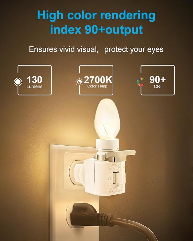 Salt Lamp Bulbs - 15 Watt Light Bulbs for Scentsy Wax Warmer - C7 Replacement Bulbs for Plug in Wax Diffuser- Warmwhite - Dimmable,15 Packs - Bloomnest