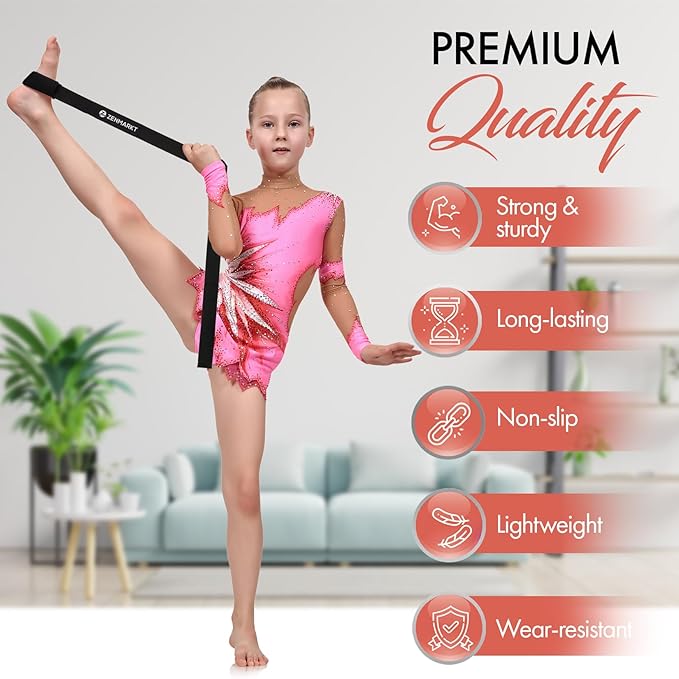 Stretching Strap for Cheer – Flexibility Stunt Strap for Cheerleaders – Durable Cheer Stretching Bands for Improved Flexibility, Range of Motion – Essential Cheer Accessories - Bloomnest