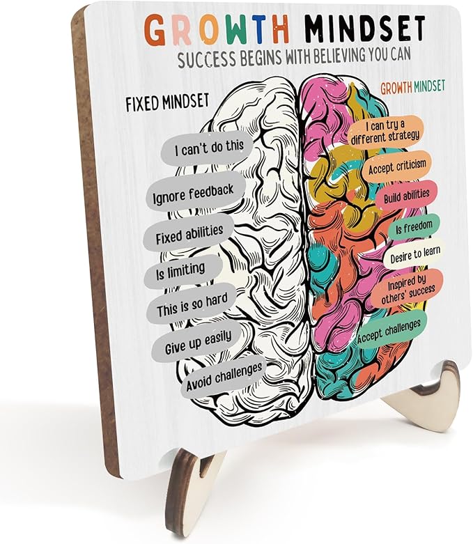 Motivational Mental Health Office Decor Rustic Desk Decor Therapy Office School Counselor CBT DBT School Psychology Therapist Counseling Wood Sign for Home Living Room Desk Plaque with Wood Stand - Bloomnest