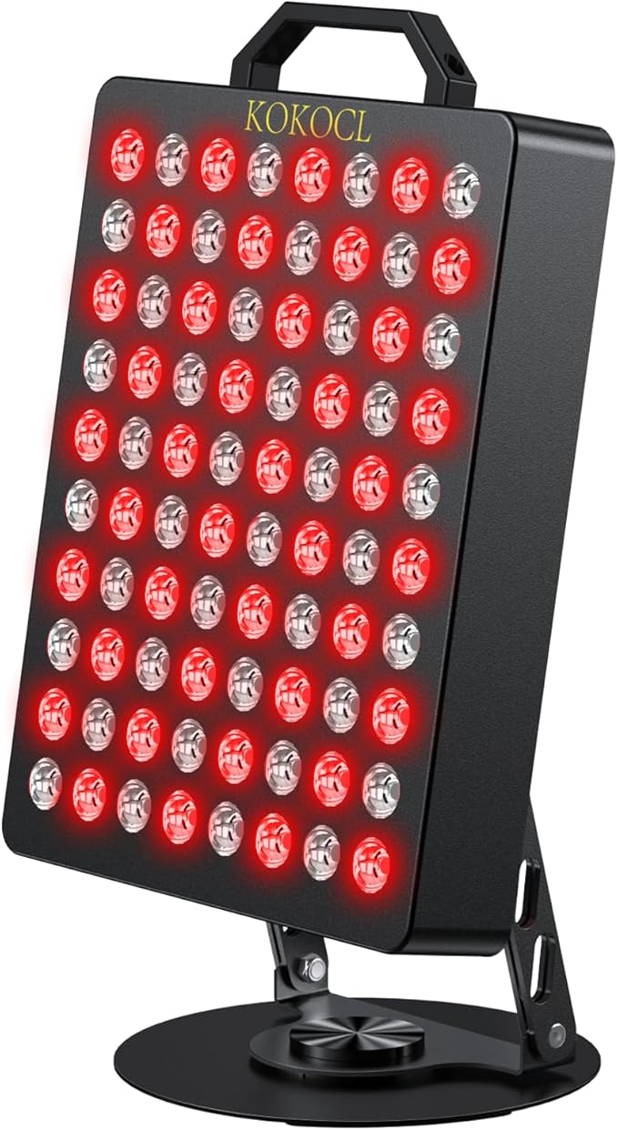 Red Light Therapy for Face and Body, 80 Dual Chip LEDs Lamp,High Power Red Near Infrared Light Therapy Panel, Remote-Controlled with 5 Speed (Wavelengths 660nm and 850nm) Bloomnest