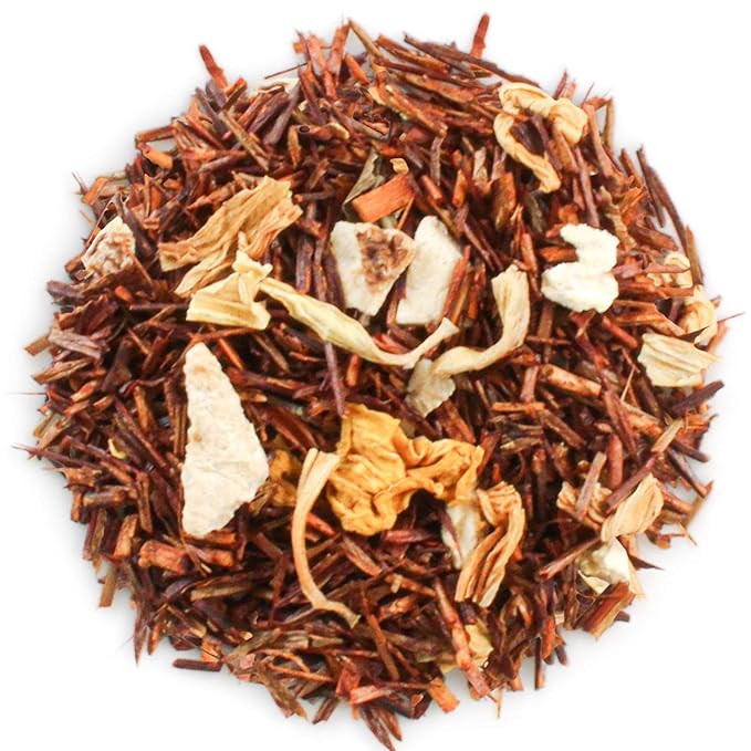 Teabloom Organic Herbal Tea, Cape Orange Quince Loose Leaf Tea, Zesty Citrus and Comforting Quince for a Tropical Rooibos - 3.53 oz/100 g Canister Makes 35-50 Cups - Bloomnest