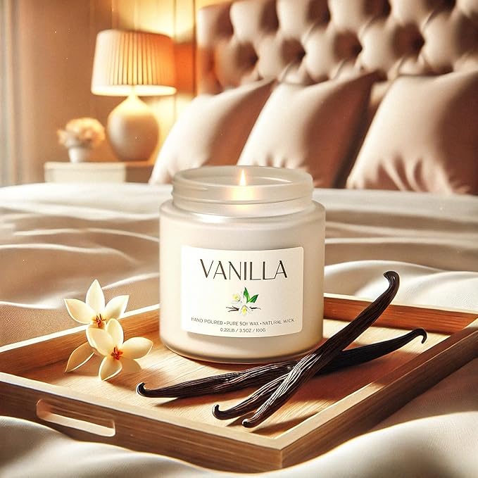 Vanilla Candle, Soy Candles for Women, Soy Candles for Home Scented, 2 Pack Aromatherapy Candle Gift Set for Relaxing, Stress Relief & Home Decor - Bloomnest