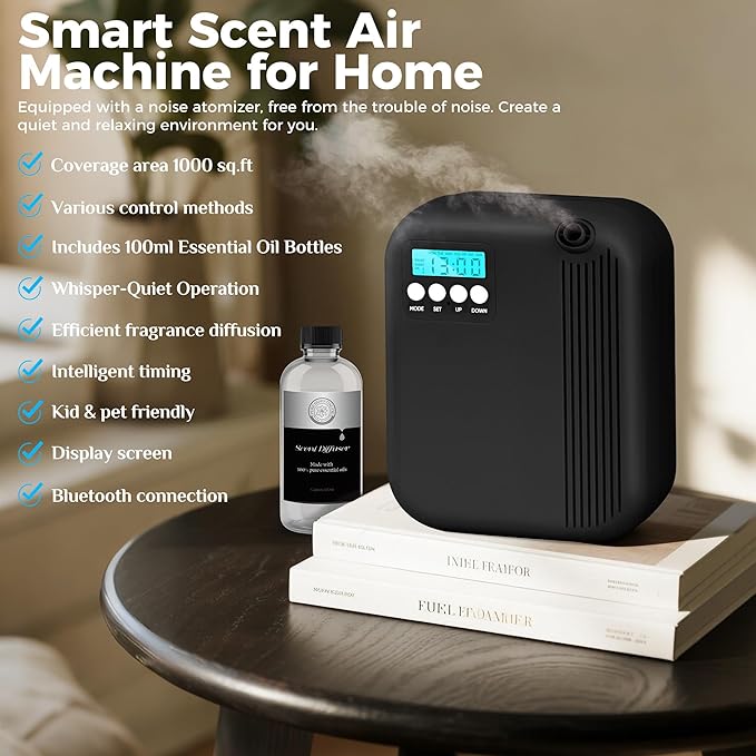 Hotel Collection Diffuser, 3000 Sq.Ft of Coverage, Scent Diffusers for Home Large Room, Office Waterless Essential Oil Diffuser - Bloomnest