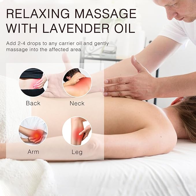 Lavender Essential Oil, Pure & Natural Lavender Oil 100ML, Premium Grade Essential Oils for Hair, Body, Skin, Aromatherapy Diffuser, Meditation, Massage, Home, Candle, Soap, Bath Bombs Making - Bloomnest