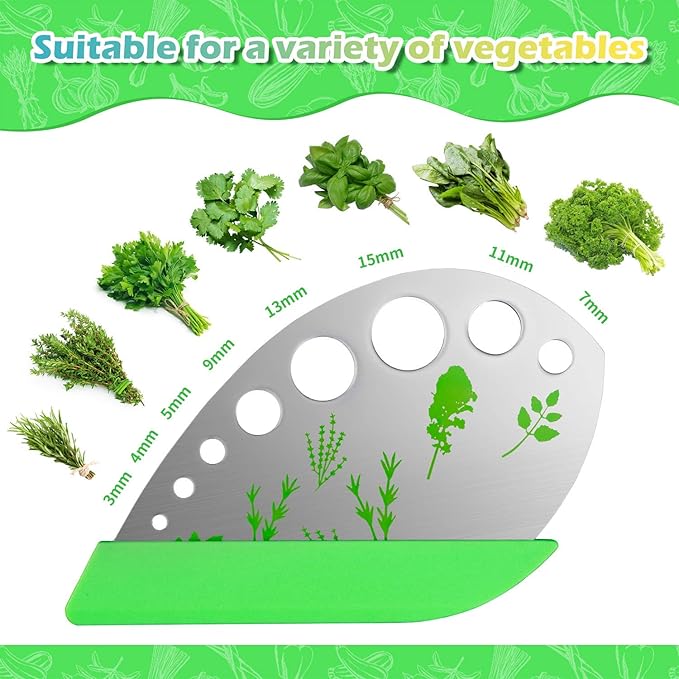 VlBlRlIT2025 Upgraded Herb Scissor,Leaf Stripper,Stainless Steel 5Blade Kitchen Scissors,Peelers for Kitchen,forChopping Chive,Vegetables,Salad,collard Greens,Parsley,Rosemary As Christmas gifts Green - Bloomnest
