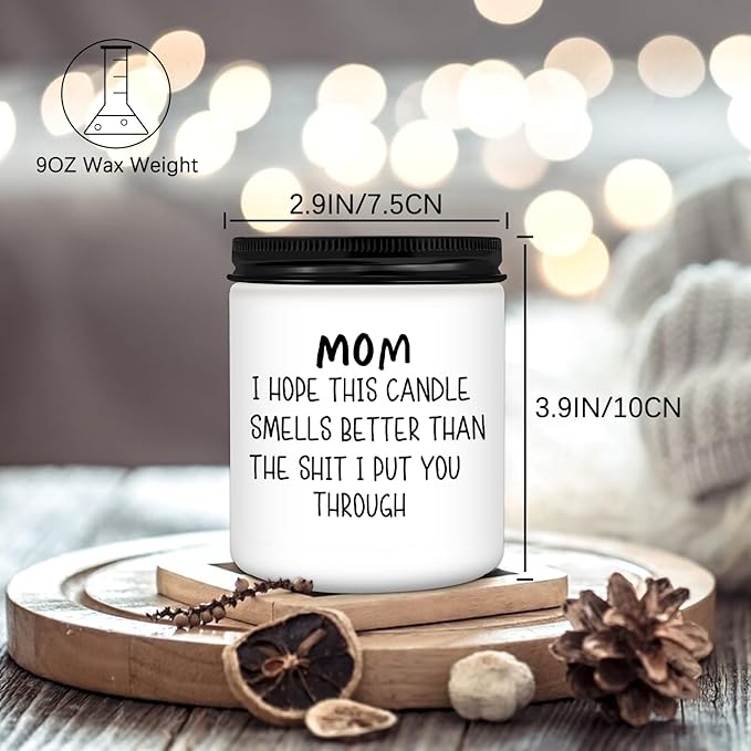 Homsolver Mothers Day Gifts from Daughter Son,Birthday Gifts for Mom, Her, Mother (mom i Hope This Candle-White) - Bloomnest