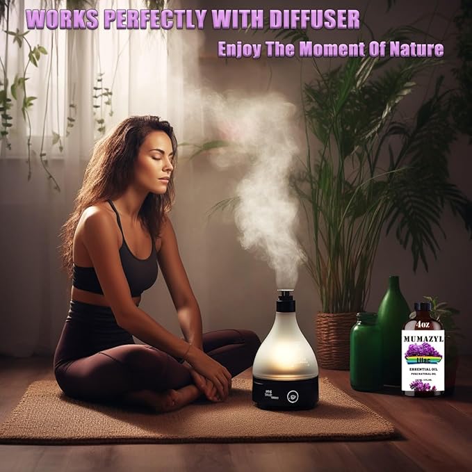 Lilac Essential Oil, Lilac Oil 4 Fl Oz 120ML for Diffuser Humidifier Yoga Cleaning DIY Candle Soap Making Essential Oils - Bloomnest