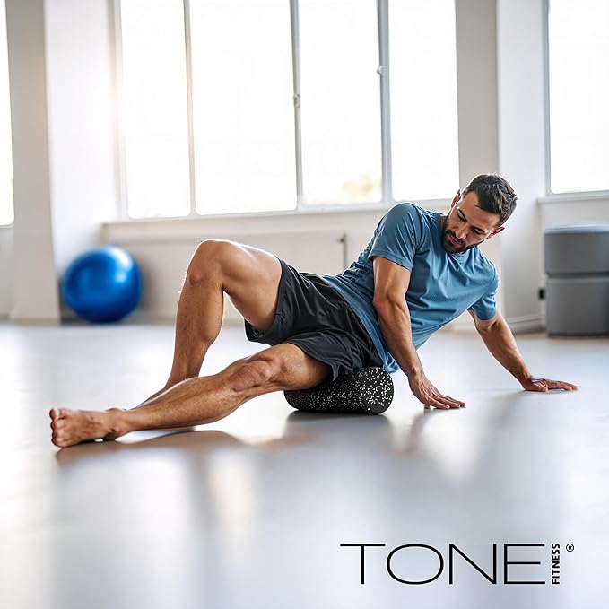 Tone Fitness High Density EPP Foam Exercise Foam Roller for Yoga, Pilates, Stretching, Massage, and Recovery | Multiple Sizes and Colors - Bloomnest