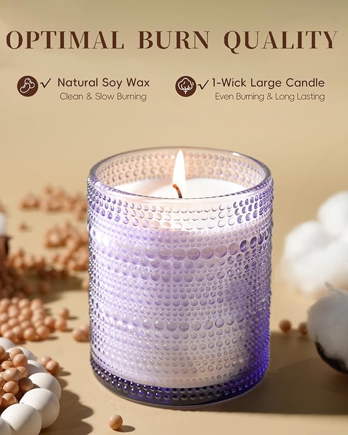 Lavender Scented Candles for Women Gift, Mother's Gift 60 Hours Aromatherapy Candle, Soy Candles for Home Scented, Birthday Gifts Mothers Day Candle for Home - Bloomnest