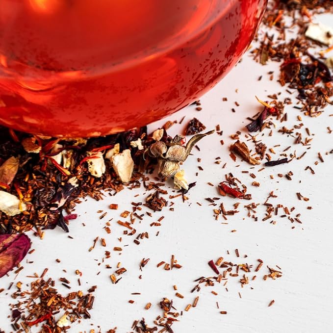 Organic Positively Tea Company, Blood Orange Vanilla Rooibos Tea, Loose Leaf, 16 Ounce - Bloomnest