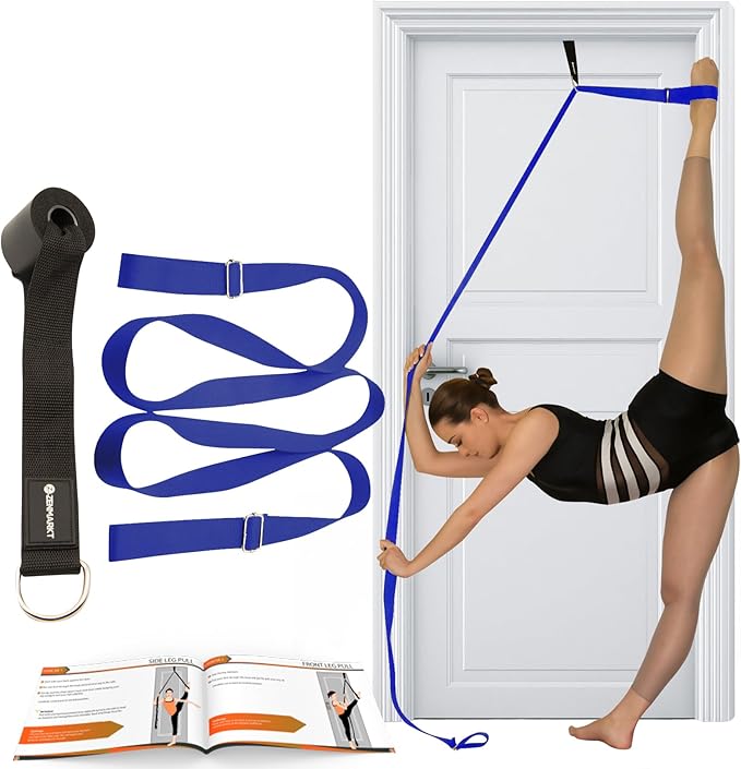 Stretching Strap With Door Anchor - Stretching Equipment to Improve Legs Flexibility - Splits Trainer For Home Ideal In Ballet, Dance, Cheerleading, Taekwondo, Yoga, Pole Dancing & Gymnastics - Bloomnest