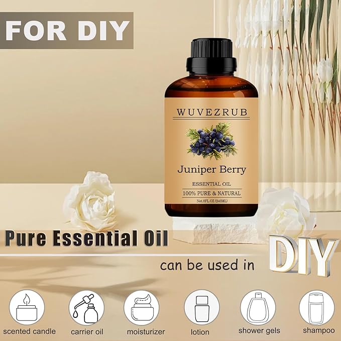 Juniper Berry Essential Oils, 240ML Pure and Natural Essential Oil for Aromatherapy Diffuser - Juniper Berry /8 Fl Oz - Bloomnest
