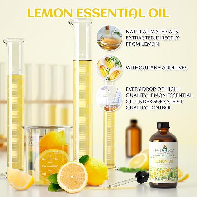 EVOKE OCCU Lemon Essential Oil for Cleansing Skin Home Diffuser Massage - 4 FL Oz - Bloomnest