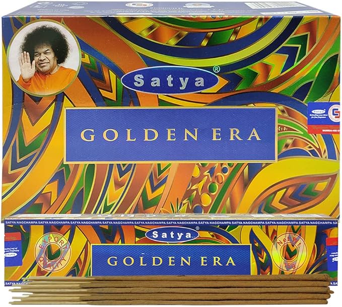 Golden Era Incense Sticks and Incense Stick Holder Bundle Insence Insense Satya - Bloomnest