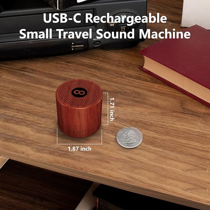 Portable White Noise Machine Mini Sound Machine with 30 Soothing Sounds Rechargeable for Adults Newborn Kids Sleep Brown Noise Machine with Memory Function 4 Timers for Travel Camping Home and Office - Bloomnest