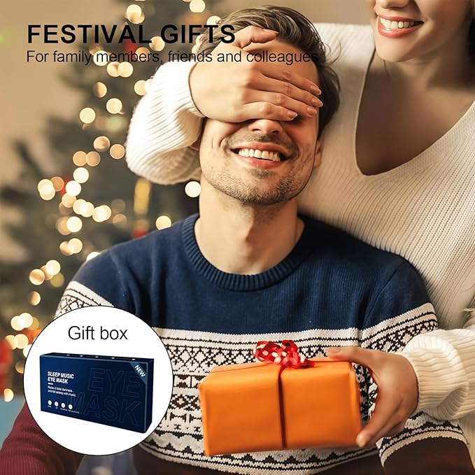 Sleep Headphones, Sleep Mask Bluetooth Wireless Music Eye Mask, Sleeping Mask for Side Sleepers Sleep Mask with 3D Bluetooth Headphones Ultra-Thin Stereo Speakers Perfect for Sleeping (Black) - Bloomnest