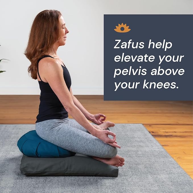 Zafu Meditation Cushion - Eclipse line - Removable Cover and Buckwheat Fill - Bloomnest