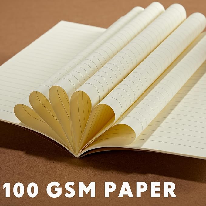 Mimorou 100 Pcs Journals Notebooks Bulk - Kraft Softcover A5 Small Notebooks 5.5 Inch x 8.3 Inch Notepads with 60 Page 30 Sheet for Writing Sketch Travel Office Supplies(Brown, Navy,Lined) - Bloomnest