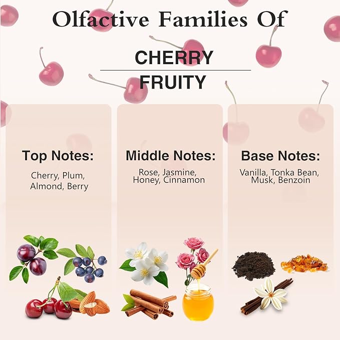 PHATOIL Cherry Fragrance Oils for Aromatherapy, 3.38FL.OZ Diffuser Oils for Home, Perfect for Aromatherapy, Humidifiers, Yoga, DIY Candle and Soap Making - 100ml - Bloomnest