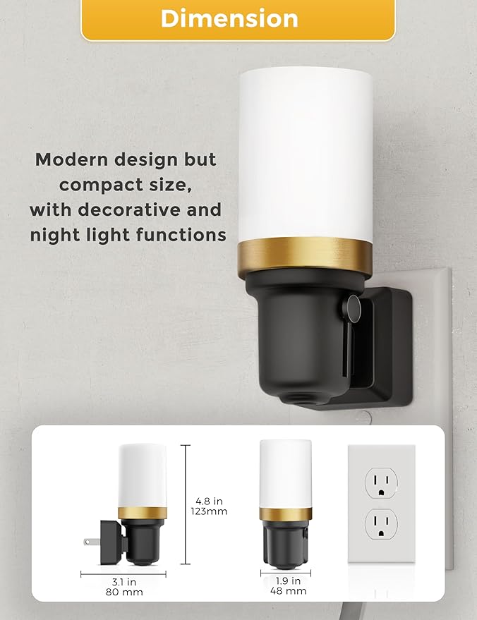 L LOHAS LED Night Lights Plug into Wall, Dimmable Night Light with Auto On/Off Sensor, 3000K Warm White, 0-100LM Adjustable Brightness, Ideal for Bathroom Night Light, 2 Pack - Bloomnest