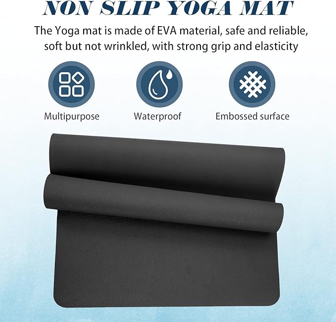 10 Pack Yoga Mats Bulk, 68'' x 24'' x 4mm Thick Yoga Mats for Kids and Adult Gym Mats Bundle Latex Free Exercise Mats with Non Slip Texture for Outdoor Yoga, Pilates or Workout - Bloomnest